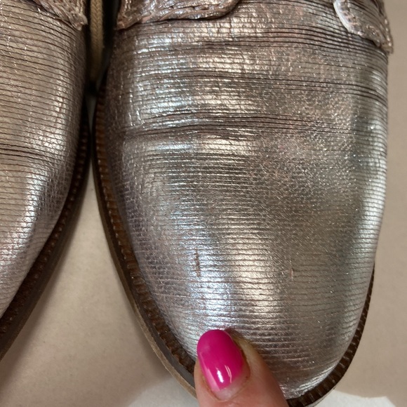 Tosca Blu silver lace up loafers size 38 - perfect for autumn!! Metallic! - Picture 7 of 10